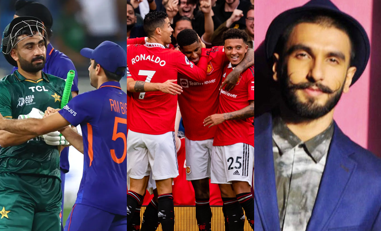 ‘BHAARI MULTI-TASKING’- Ranveer Singh has a great solution to watch India vs Pakistan and Manchester United vs Arsenal at the same time