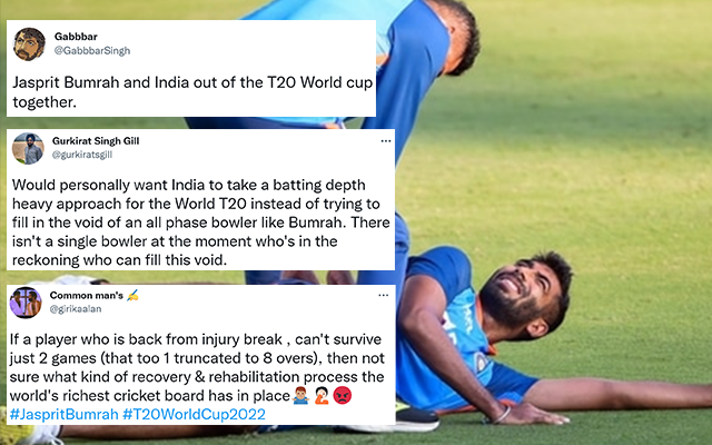 ‘Bhul Jao ab World Cup’ -Twitter distraught as Jasprit Bumrah is ruled out of the 20-20 World Cup