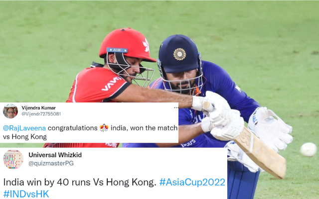 ‘Congrats to India’- Twitter thrilled as India beat Hong Kong by 40 runs