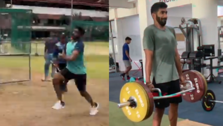 Jasprit Bumrah does the hard yards while training ahead of the 20-20 World Cup.