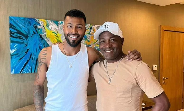 ‘Met this absolute legend’- Hardik Pandya meets Brian Lara ahead of T20I series