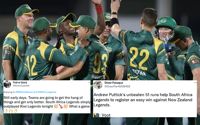 ‘Simply Outplayed’ – Twitter rejoices as South Africa Legends comprehensively beat New Zealand Legends