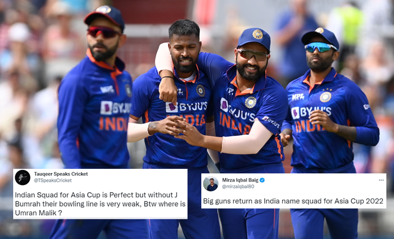 ‘The debates over India’s Asia Cup squad are never ending’- Twitter explodes as India announce squad for Asia Cup 2022