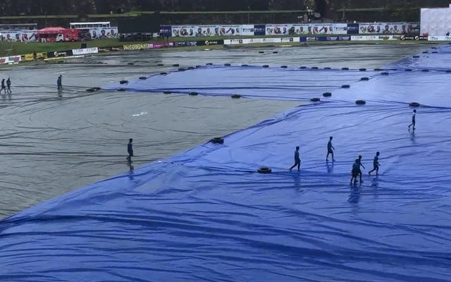 Watch: Roof Collapses at Galle International Stadium amid heavy rain on Day 2