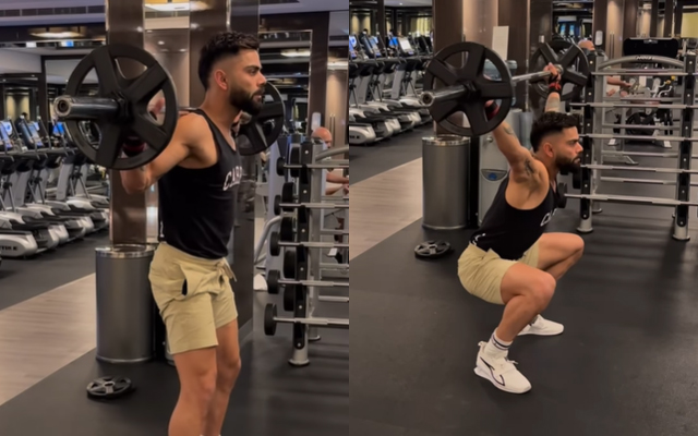 Watch: Virat Kohli trains hard in the gym ahead of 20-20 World Cup practice games