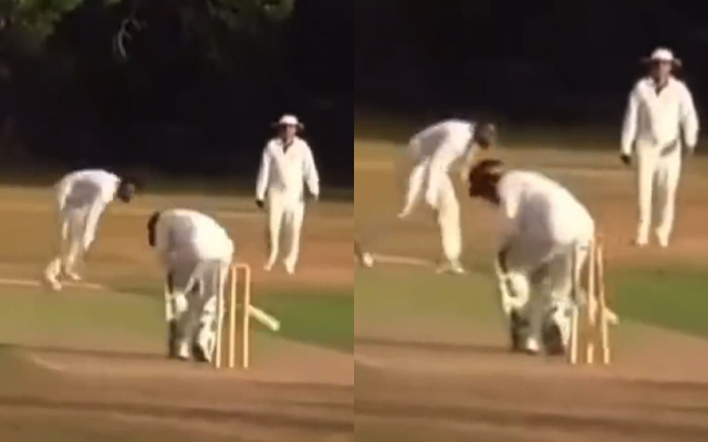 Watch: Waist height no ball creates drama after batter gets bowled in club game