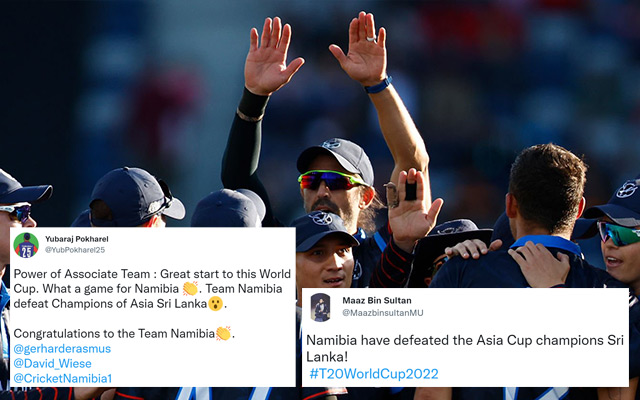 ‘What a start for Namibia’ – Twitter goes bonkers as Namibia hammer Sri Lanka in the first game of the 20-20 World Cup